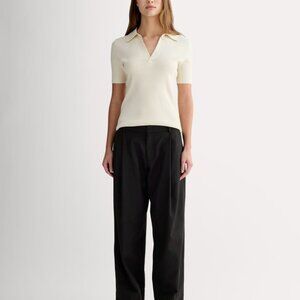 Everlane Women's Low-Rise Chino in Black, Size 10